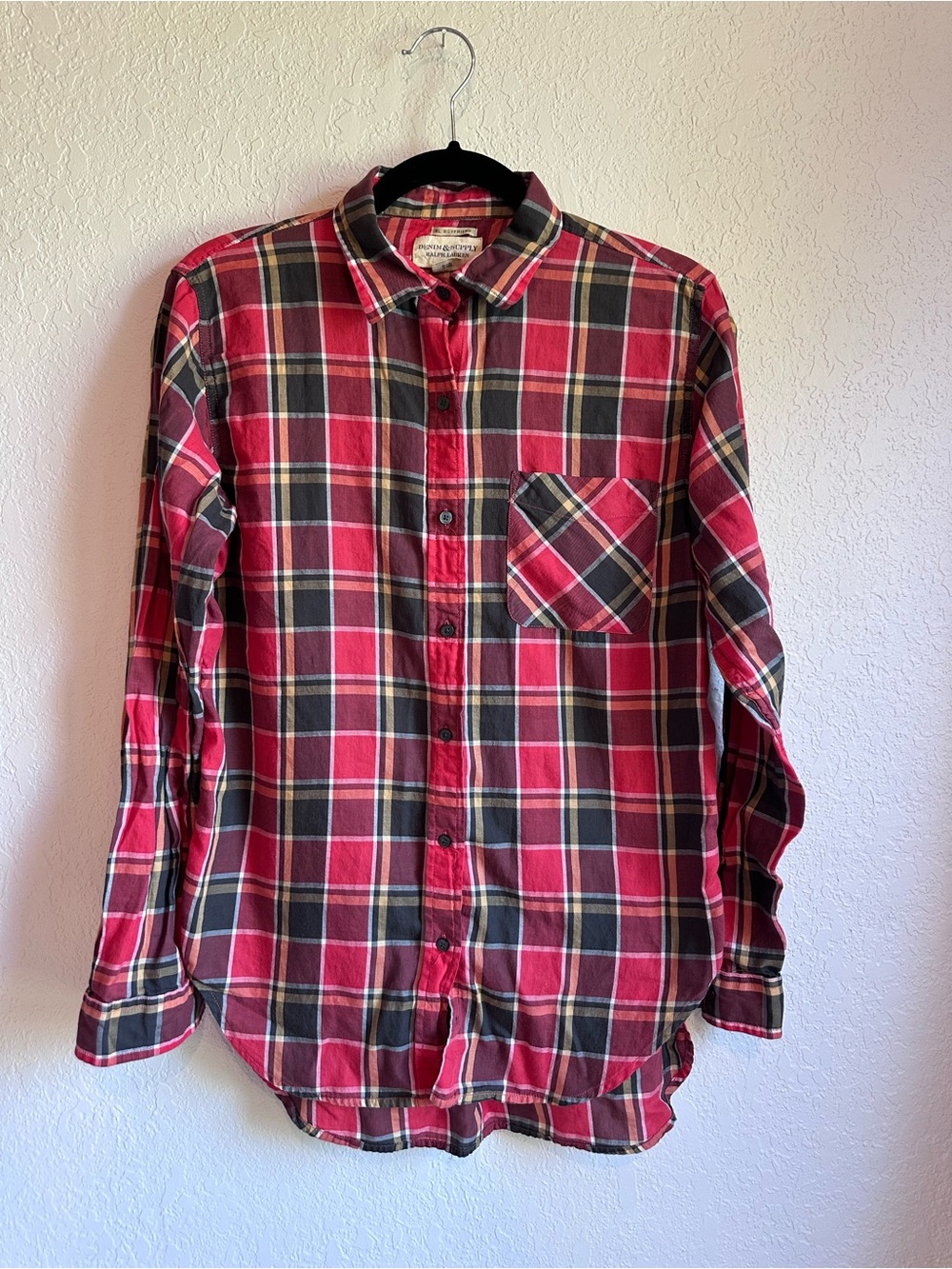 Ralph Lauren denim & supply Red Plaid Button-Up Shirt
